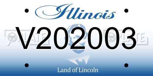 V202003 Illinois License Plate