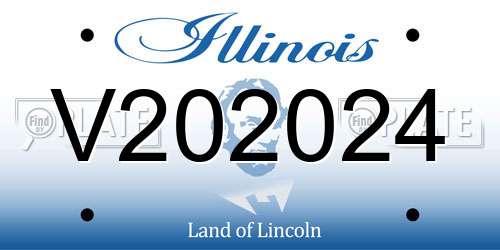 V202024 Illinois License Plate