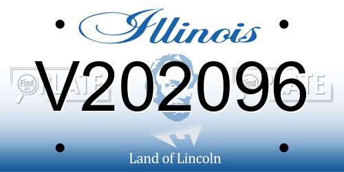 V202096 Illinois License Plate