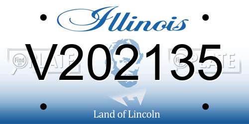 V202135 Illinois License Plate