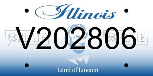 V202806 Illinois License Plate