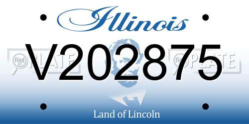 V202875 Illinois License Plate