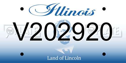 V202920 Illinois License Plate
