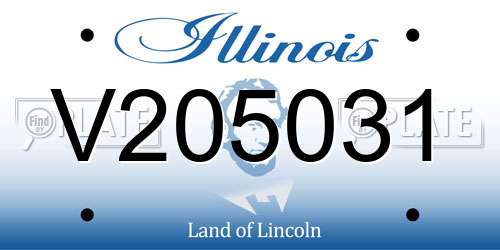 V205031 Illinois License Plate
