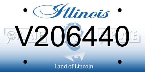 V206440 Illinois License Plate