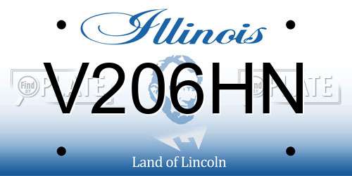 V206HN Illinois License Plate