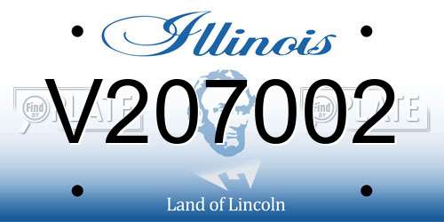 V207002 Illinois License Plate