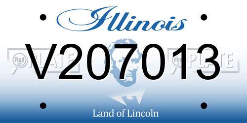 V207013 Illinois License Plate
