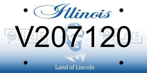 V207120 Illinois License Plate