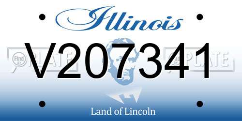 V207341 Illinois License Plate