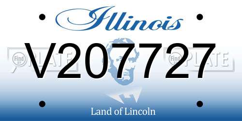 V207727 Illinois License Plate