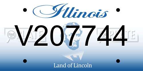 V207744 Illinois License Plate