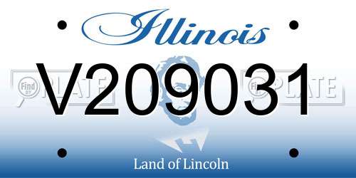 V209031 Illinois License Plate