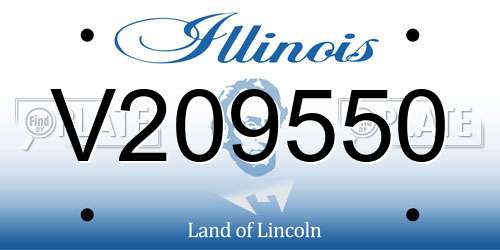 V209550 Illinois License Plate
