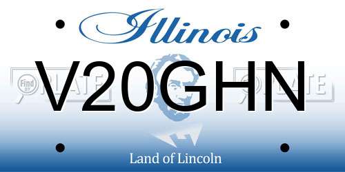 V20GHN Illinois License Plate