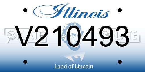 V210493 Illinois License Plate