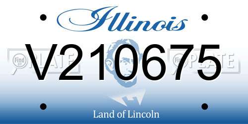V210675 Illinois License Plate