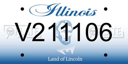 V211106 Illinois License Plate