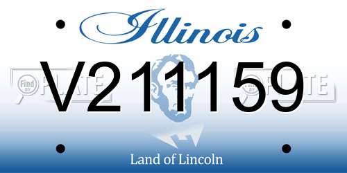 V211159 Illinois License Plate
