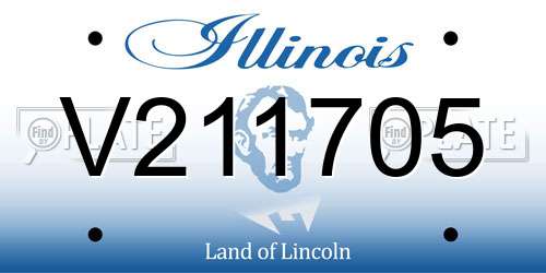 V211705 Illinois License Plate