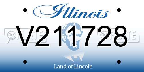 V211728 Illinois License Plate