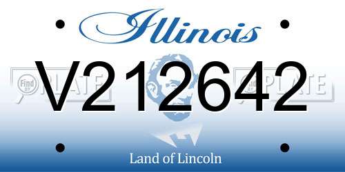 V212642 Illinois License Plate