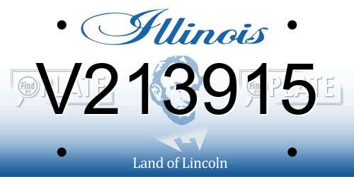 V213915 Illinois License Plate