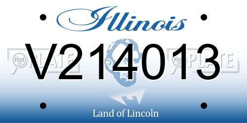 V214013 Illinois License Plate