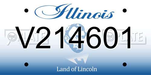 V214601 Illinois License Plate