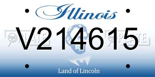 V214615 Illinois License Plate