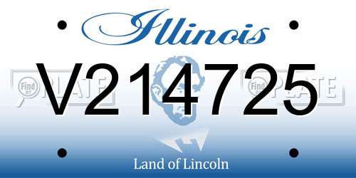 V214725 Illinois License Plate