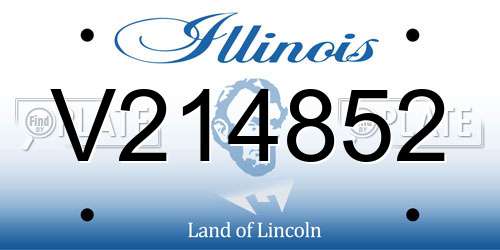 V214852 Illinois License Plate