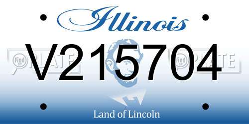 V215704 Illinois License Plate
