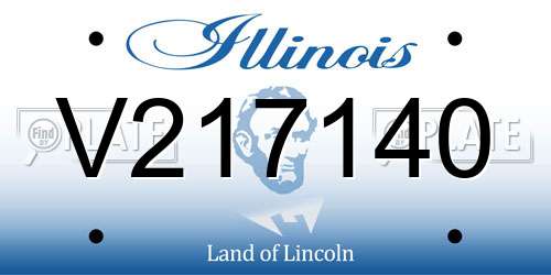 V217140 Illinois License Plate