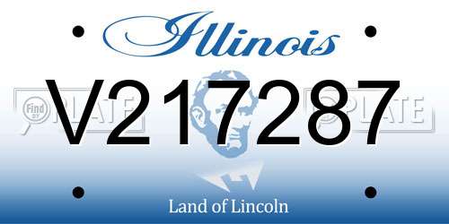 V217287 Illinois License Plate
