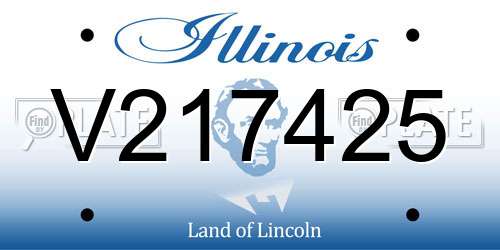 V217425 Illinois License Plate