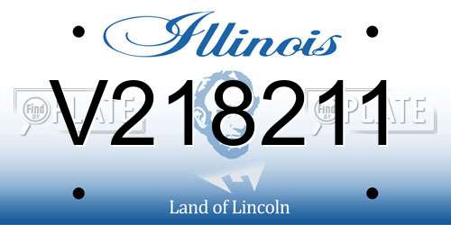 V218211 Illinois License Plate