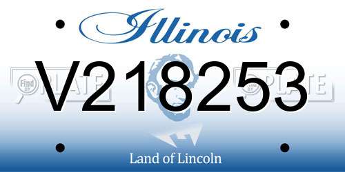 V218253 Illinois License Plate