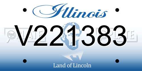 V221383 Illinois License Plate