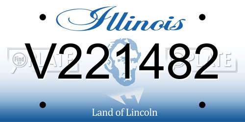 V221482 Illinois License Plate