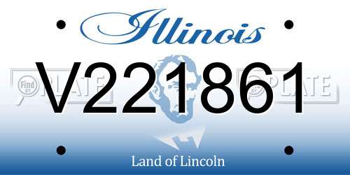 V221861 Illinois License Plate