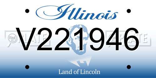 V221946 Illinois License Plate