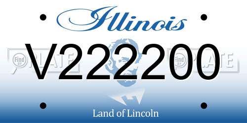 V222200 Illinois License Plate