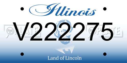 V222275 Illinois License Plate