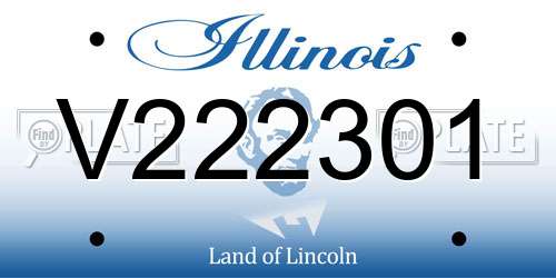 V222301 Illinois License Plate