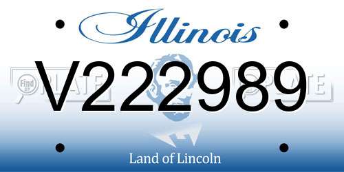 V222989 Illinois License Plate