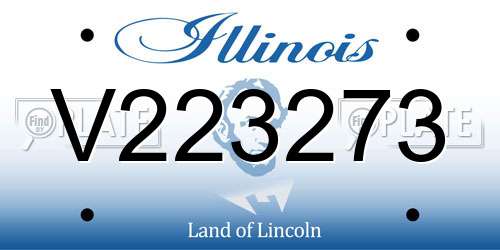 V223273 Illinois License Plate