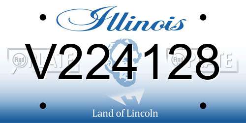 V224128 Illinois License Plate