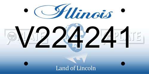 V224241 Illinois License Plate