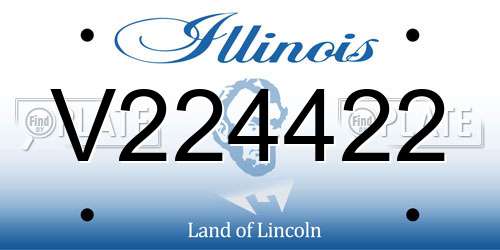 V224422 Illinois License Plate